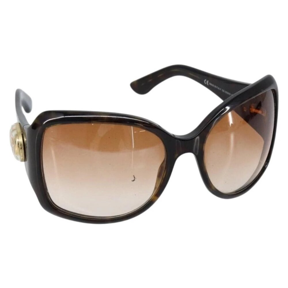 GUCCI Interlocking G Sunglasses plastic Dark Brown